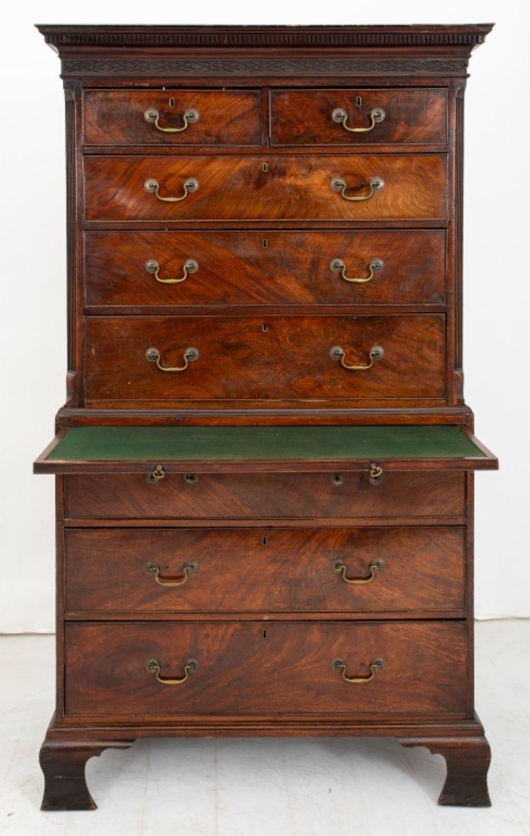 18th Century and Earlier George III Mahogany Chest on Chest, 18th C For Sale
