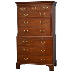 George III Mahogany Chest on Chest