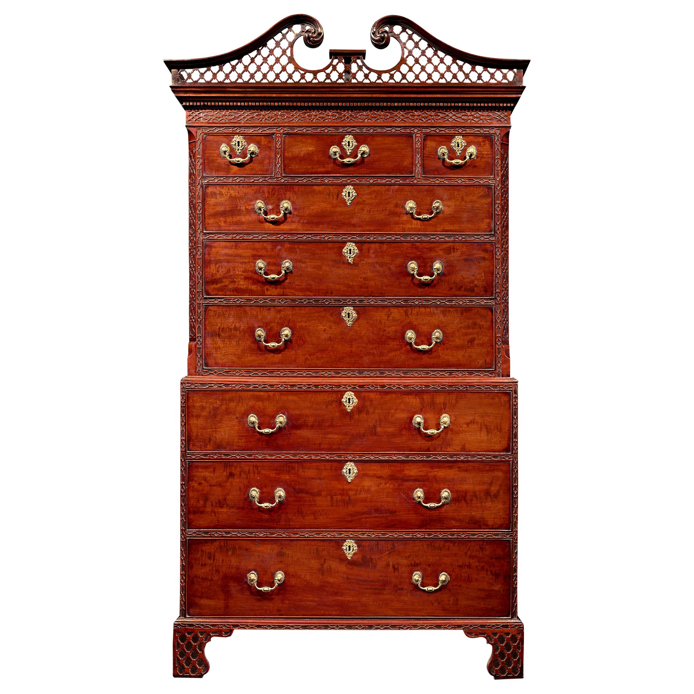 George III Mahogany Chest on Chest