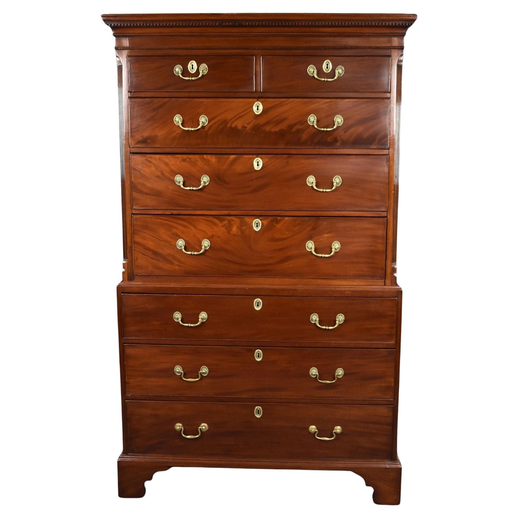 George III Mahogany Chest on Chest