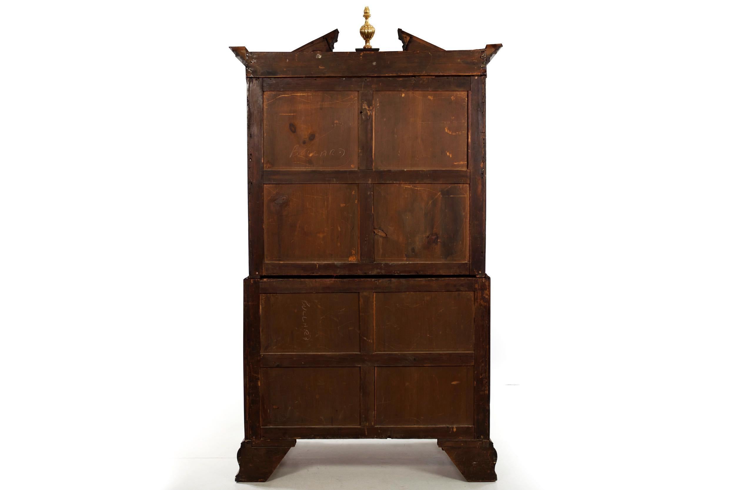 George III Mahogany Chest-on-Chest of Drawers, England, circa 1760 In Good Condition In Shippensburg, PA