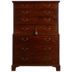 George III Mahogany Chest-on-Chest of Drawers, England, circa 1800