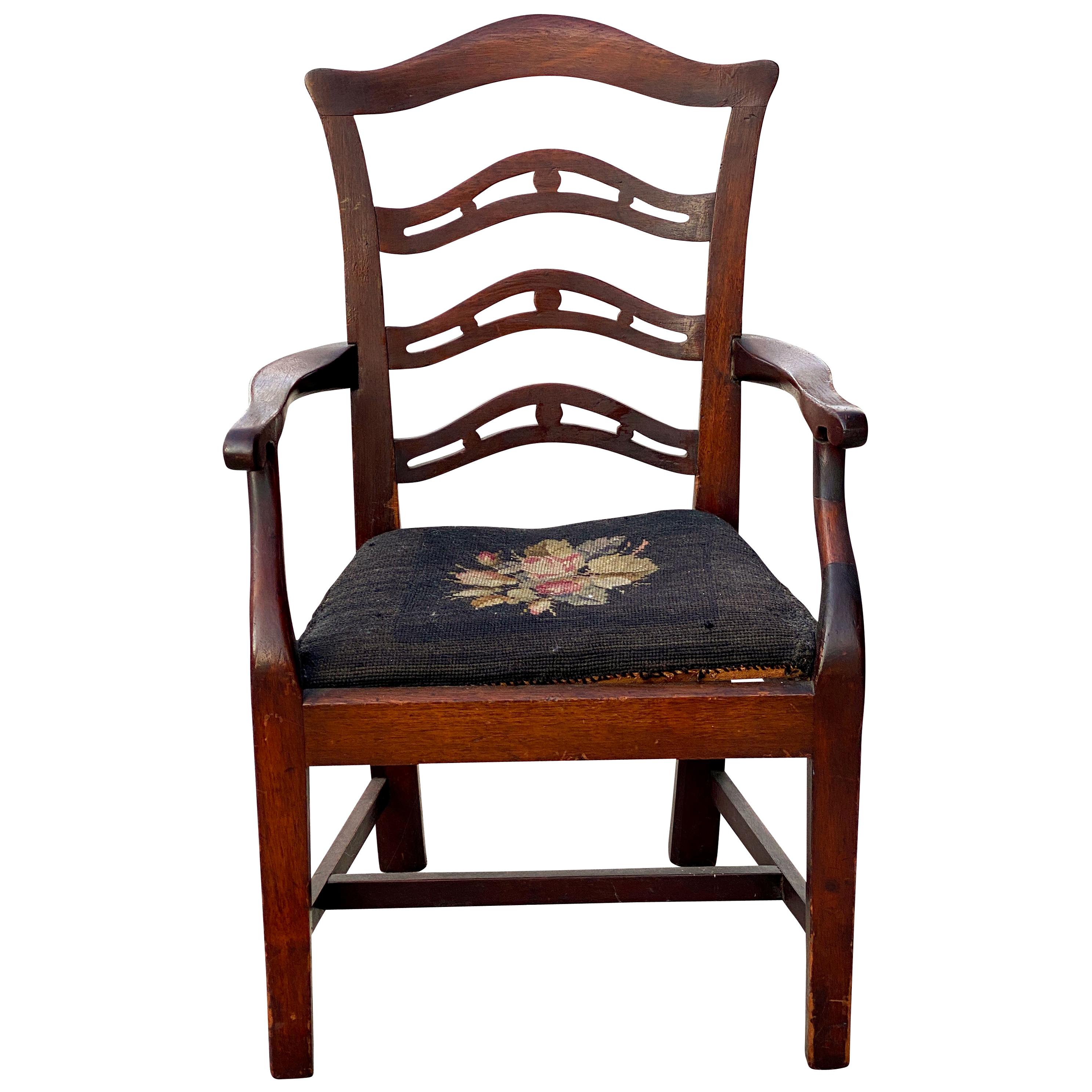 George III Mahogany Childs Armchair For Sale