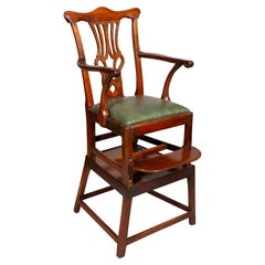 George III Mahogany Childs High Chair (chaise haute pour enfant)