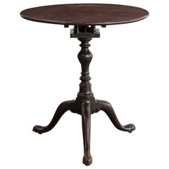 George III Mahogany Circular Tilt Top Tripod Table
