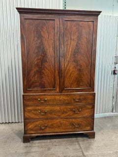 George III Mahogany Clothes Press Circa 1780