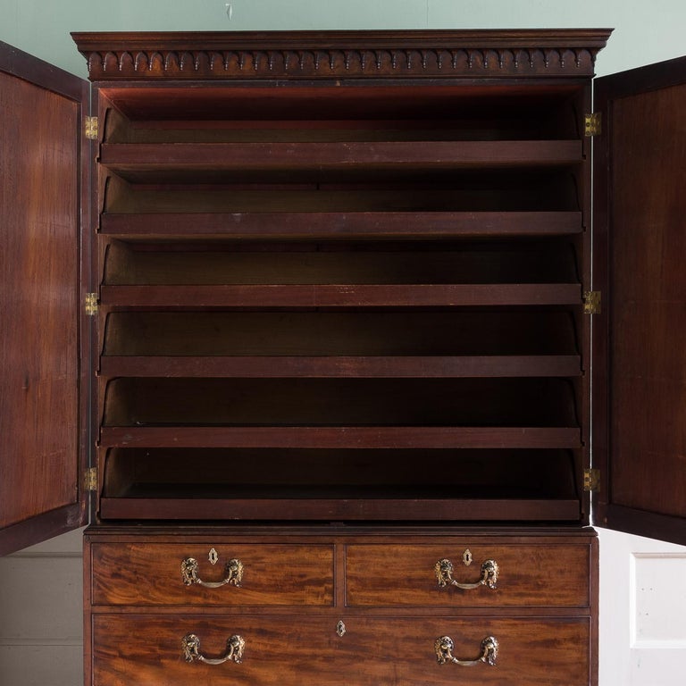 III Mahogany Clothes Press at 1stDibs