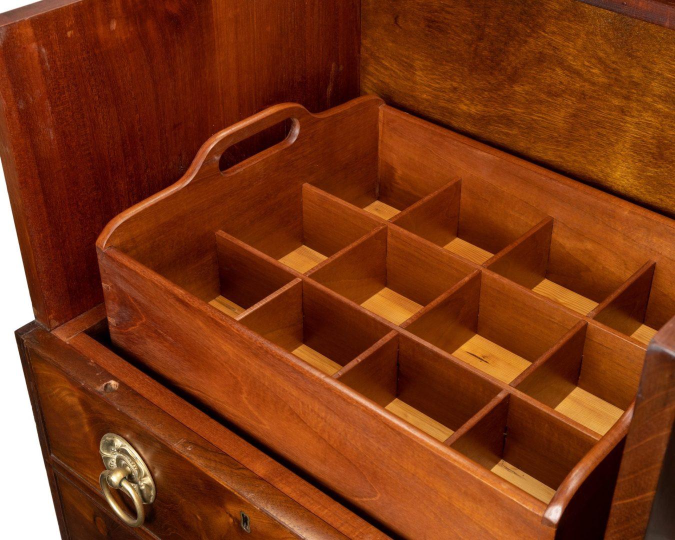 British George III Mahogany Commode / Cellarette Attributed to Gillows