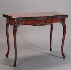George III Mahogany Concertina Action Card Table