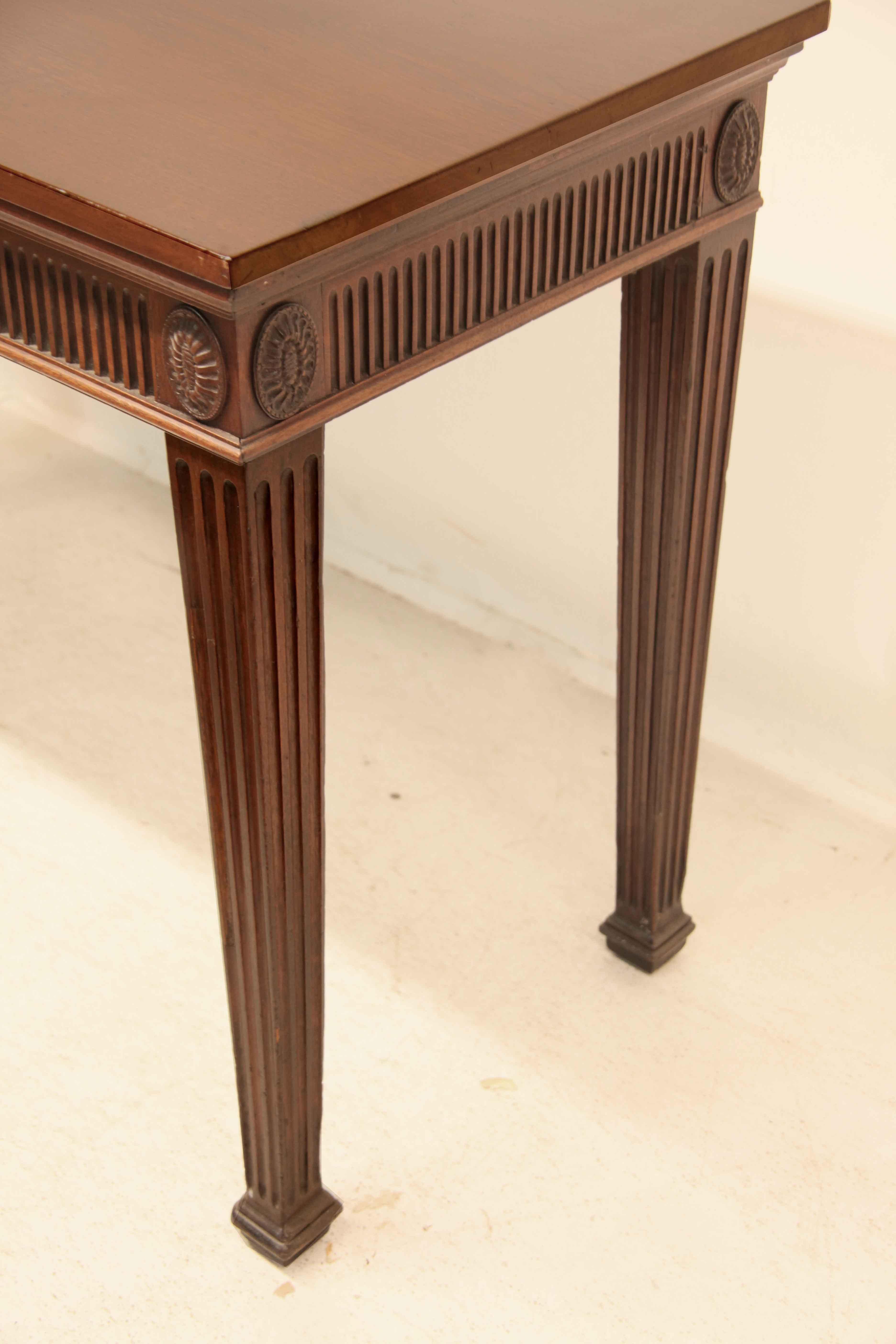 English George III Mahogany Console Table For Sale