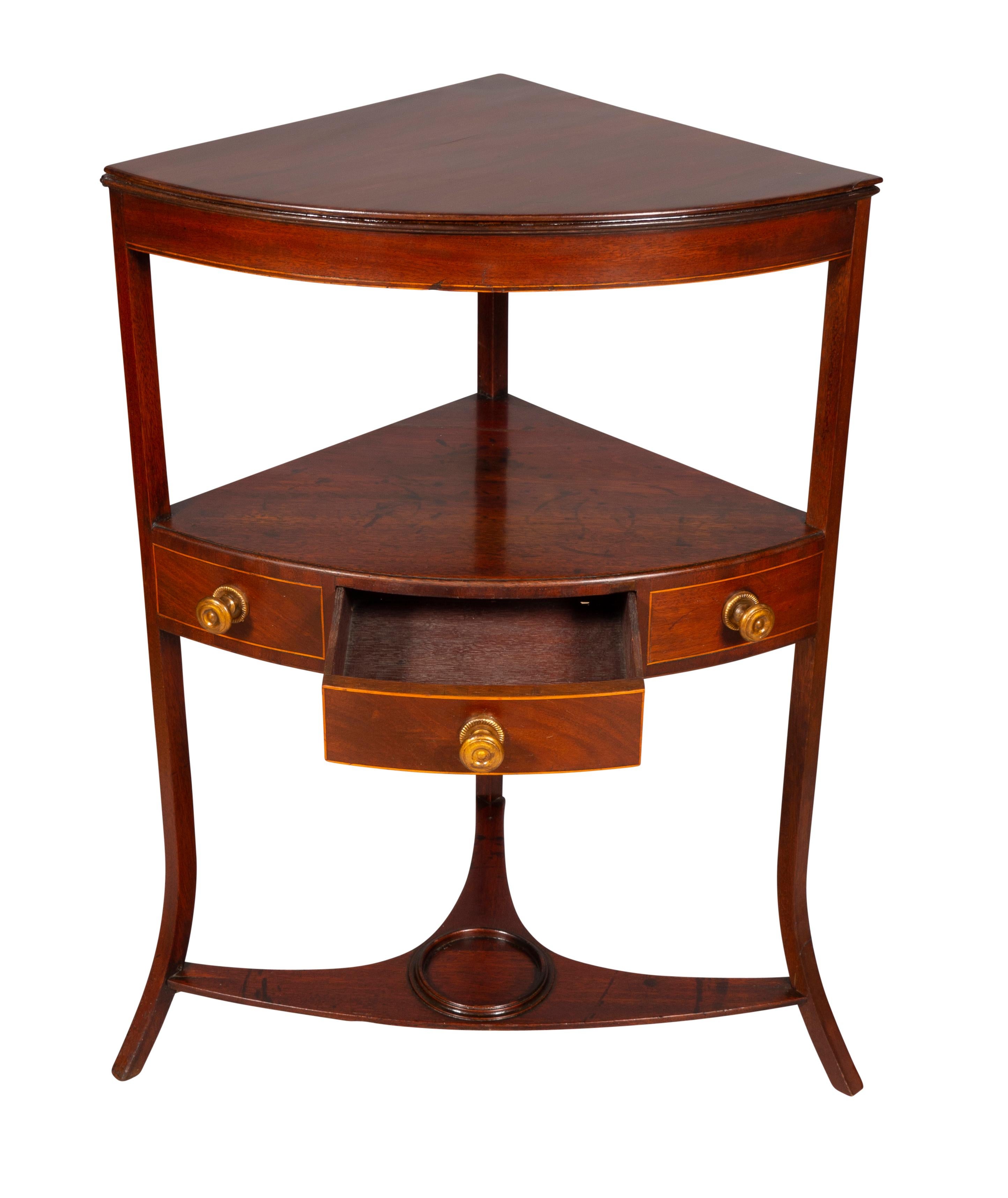 III Mahogany Corner Table For Sale at 1stDibs