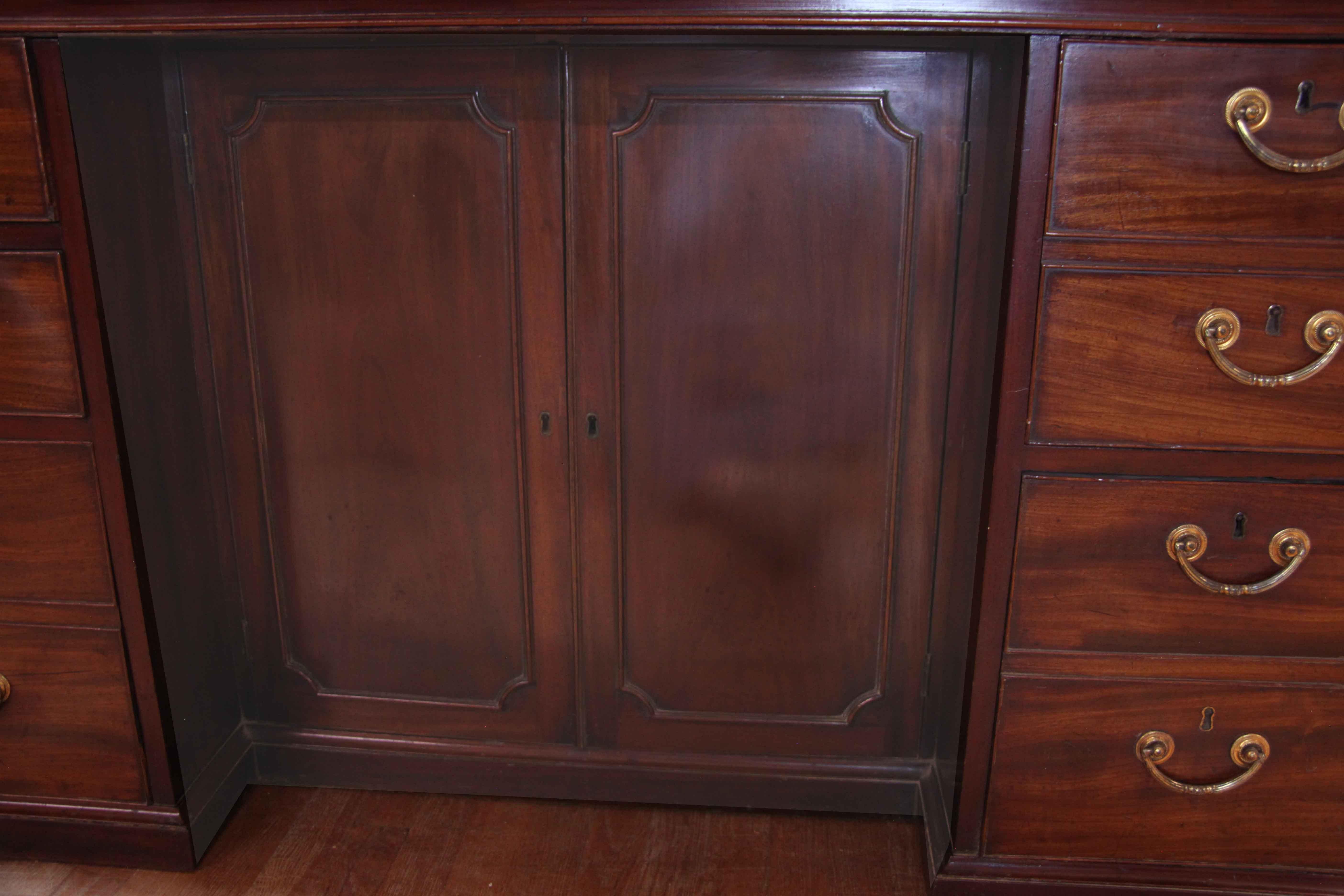Brass George III Mahogany Credenza For Sale