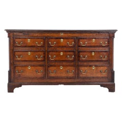 George III Mahogany Crossbanded Lancashire Mule Chest in Oak, circa 1800