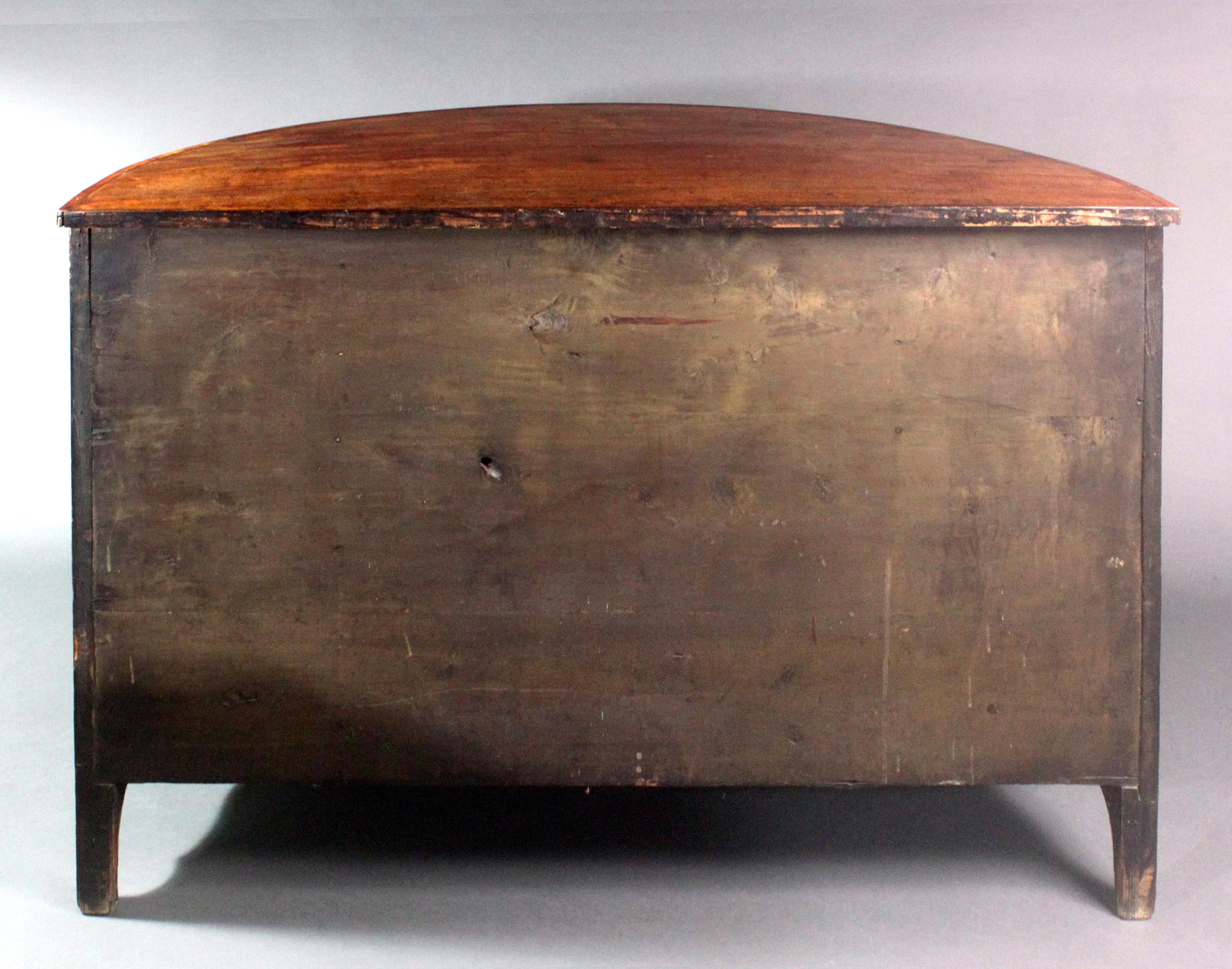 George III mahogany demi-lune commode For Sale 5