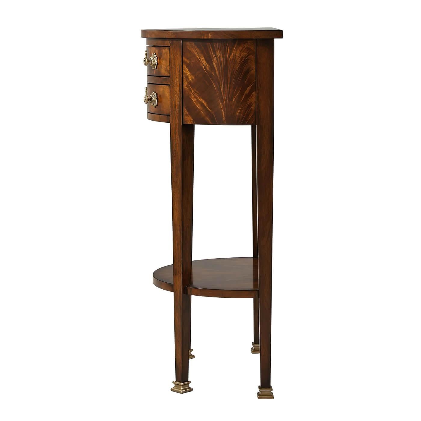 George III Mahogany Demi Lune Console In New Condition For Sale In Westwood, NJ