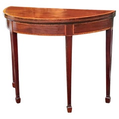 Mesa de té Demi-Lune de caoba Jorge III