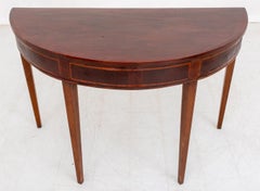 George III Mahogany Demilune Pier Table