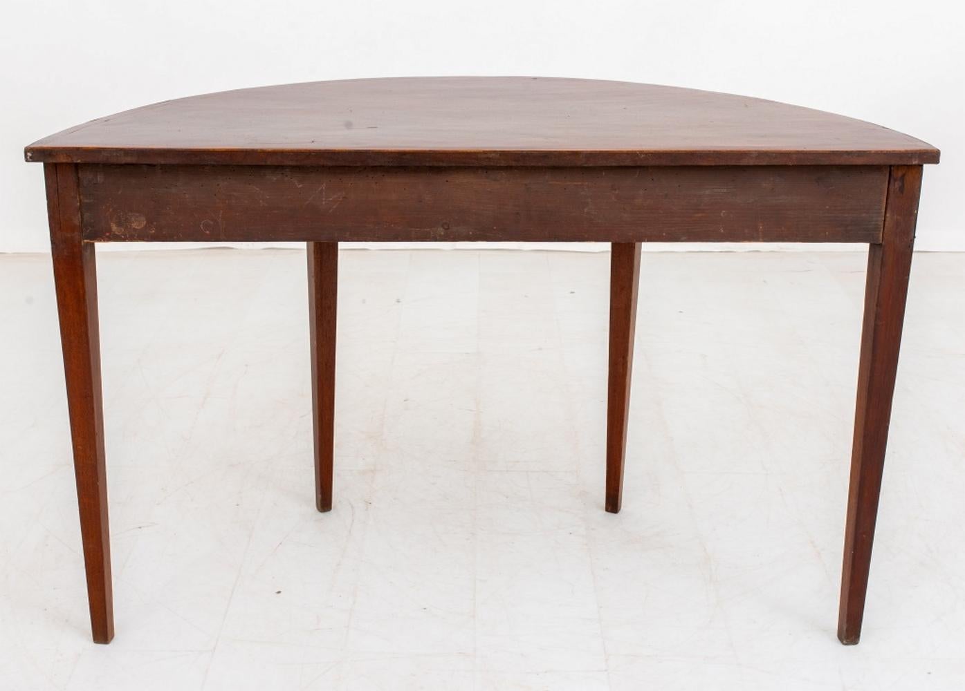 19th Century George III Mahogany Demilune Pier Table For Sale