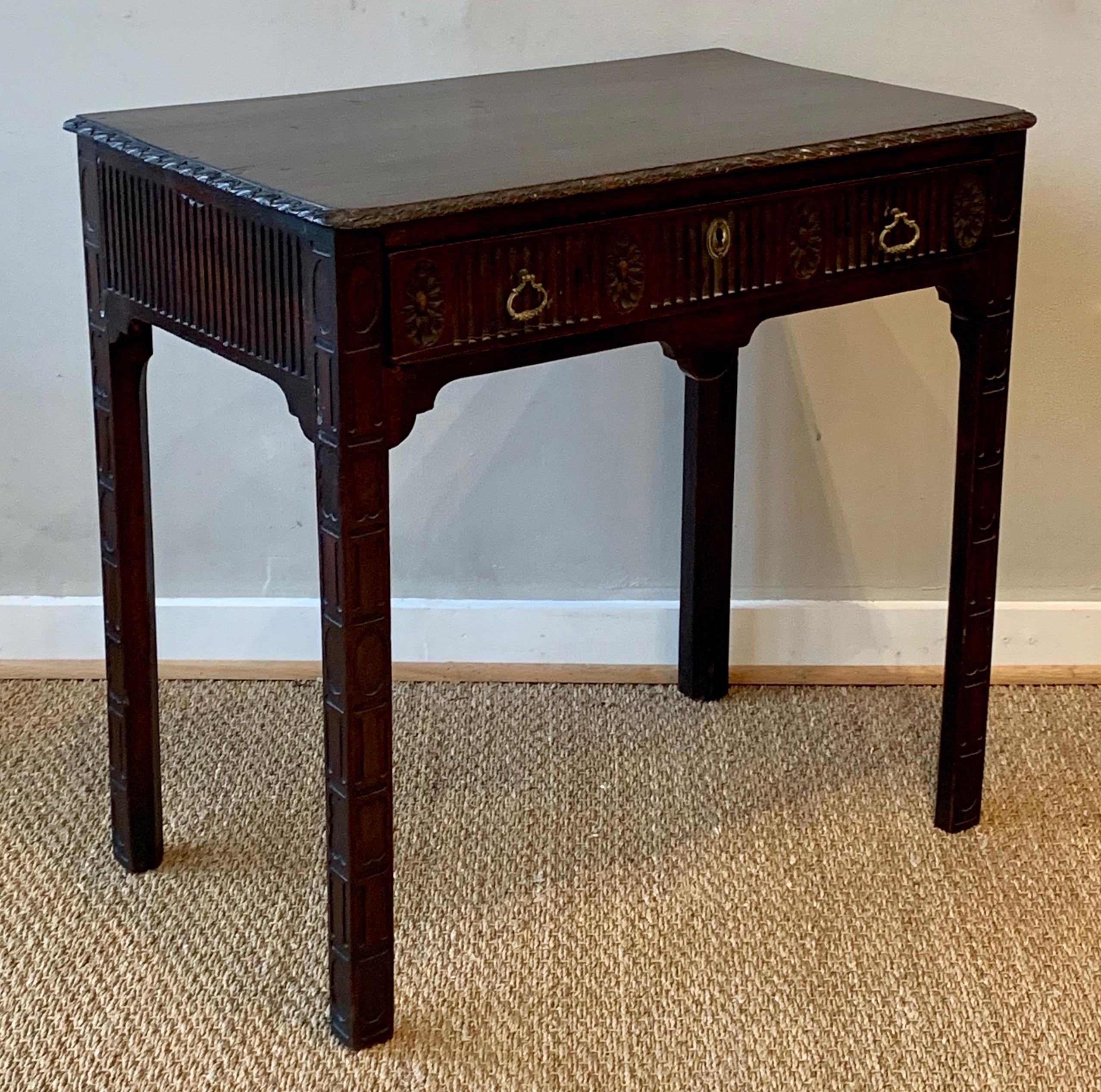 George III Mahogany Diminutive Console Table 2