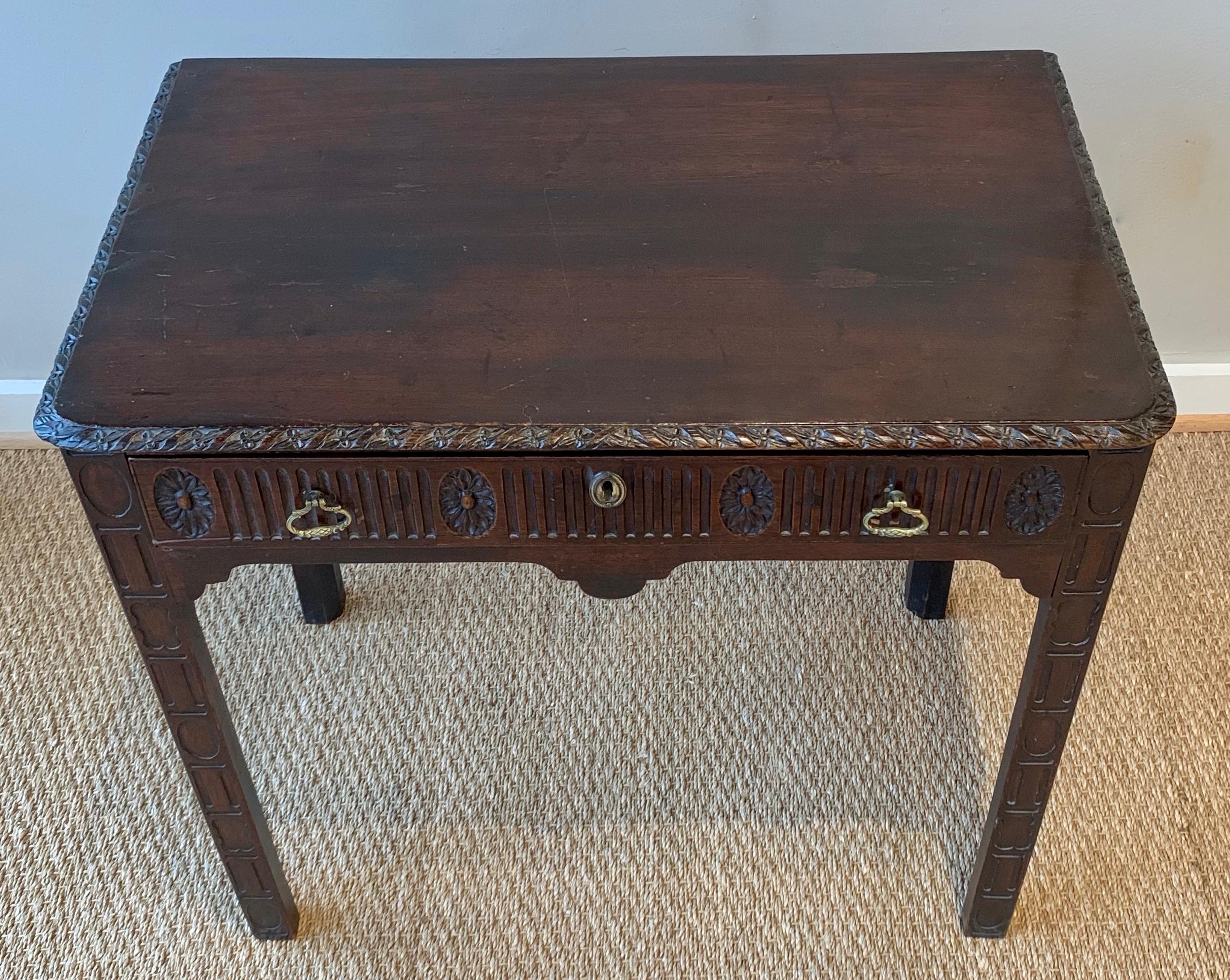 George III Mahogany Diminutive Console Table 4