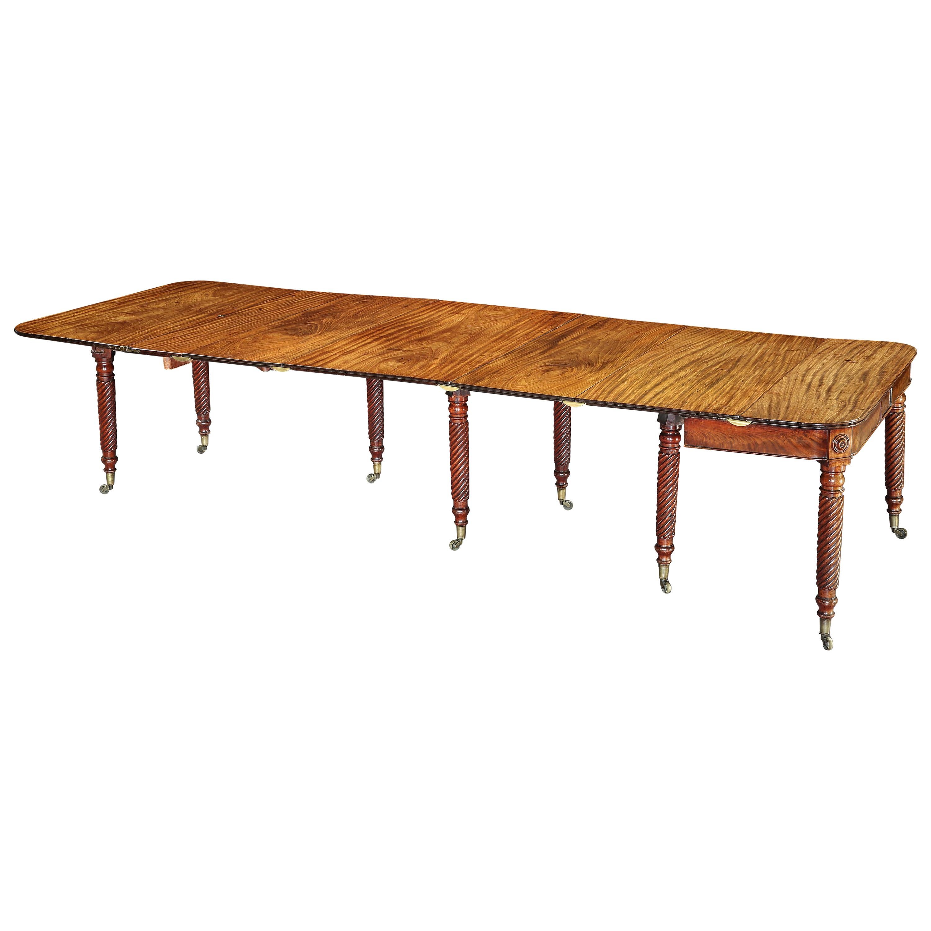 George III Mahogany Dining Table Attributed to Gillows For Sale