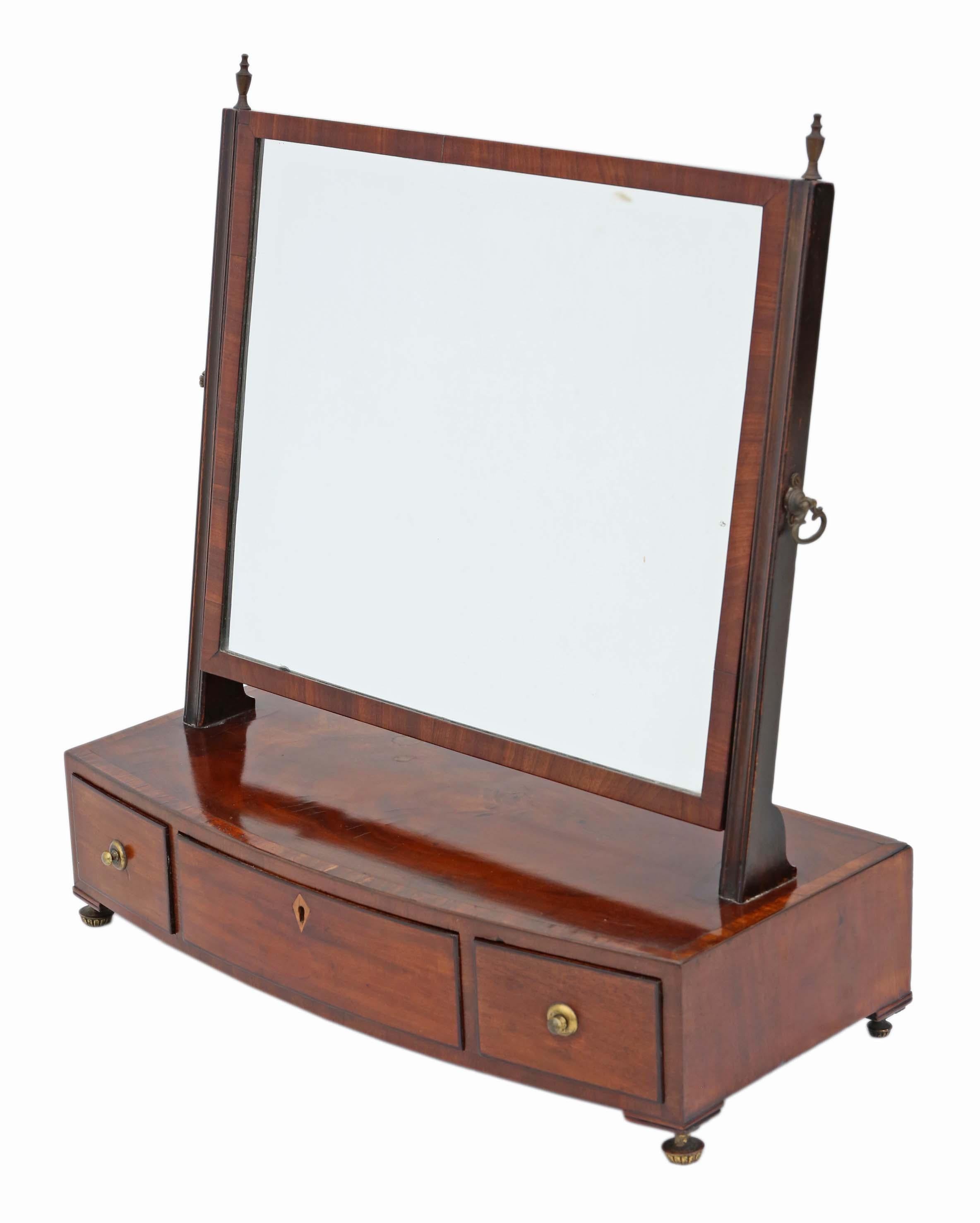 George III Mahogany Dressing Table Swing Mirror, circa 1810 For Sale 1