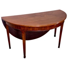 George III Mahogany Drop-Leaf Demi-Lune Gate Leg Table