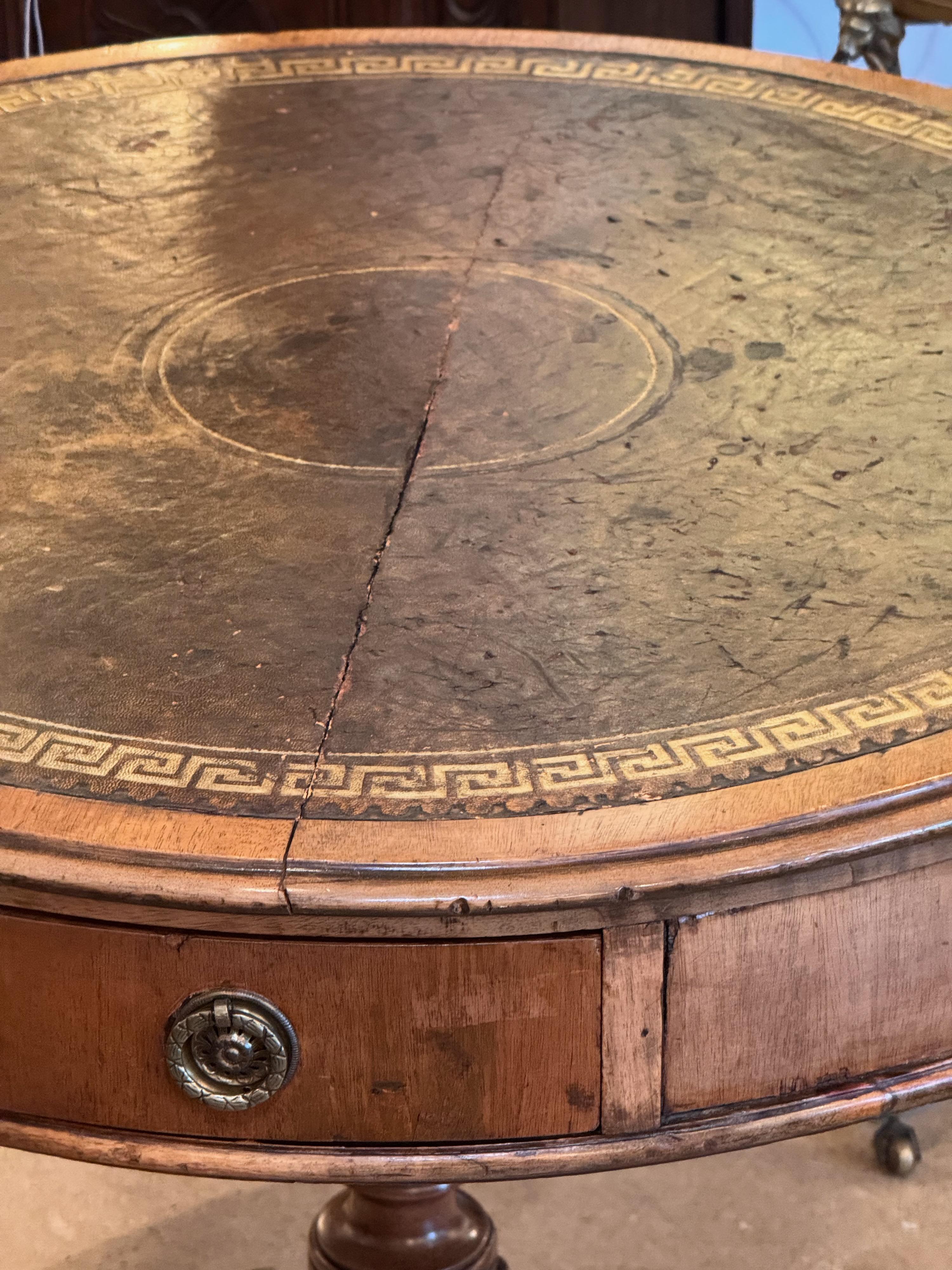 George III Mahogany Drum Table 4
