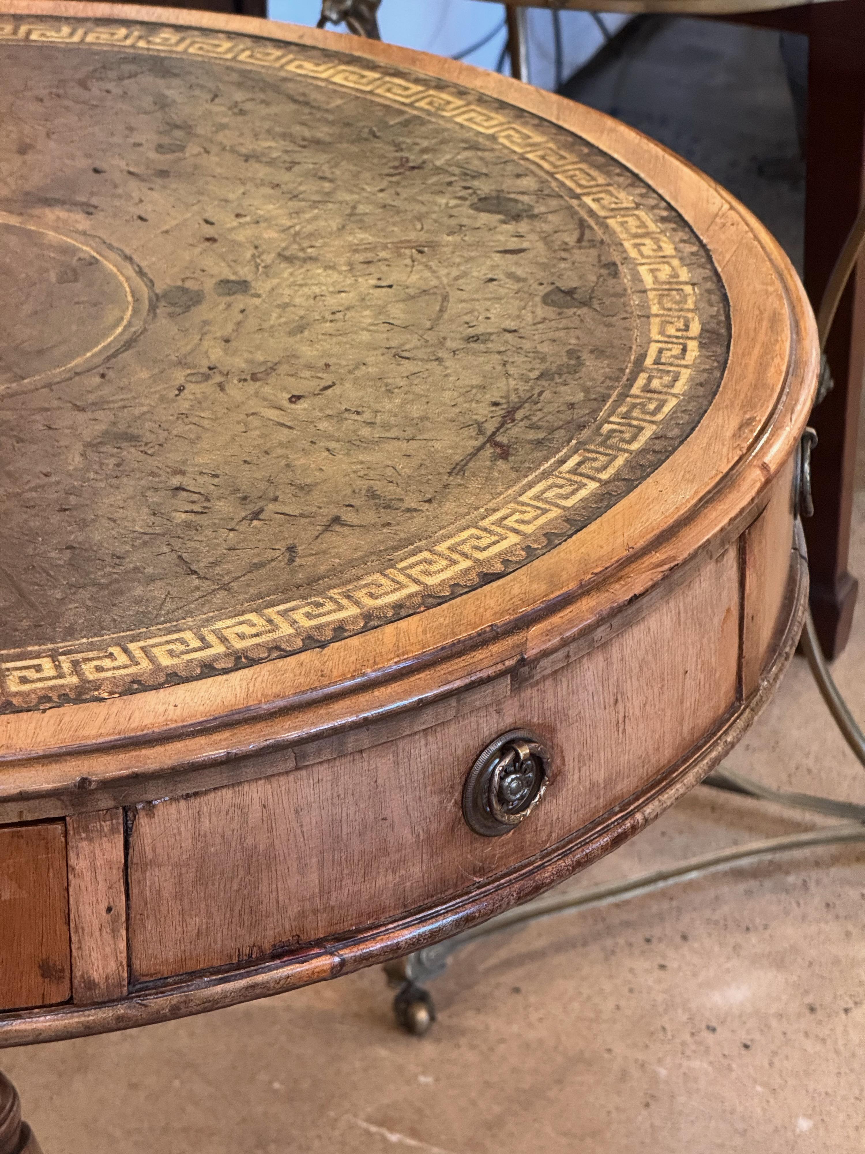 George III Mahogany Drum Table 5