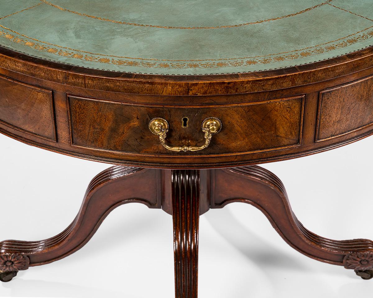 George III Mahogany Drum Table For Sale 1