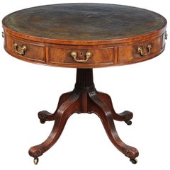 Antique George III Mahogany Drum Table