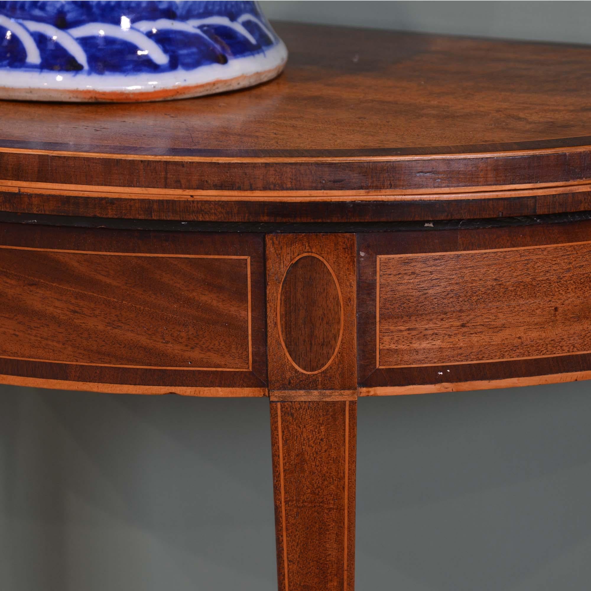 Mesa de té dekmilune abatible de caoba Jorge III en Bueno estado para la venta en Castle Douglas, GB
