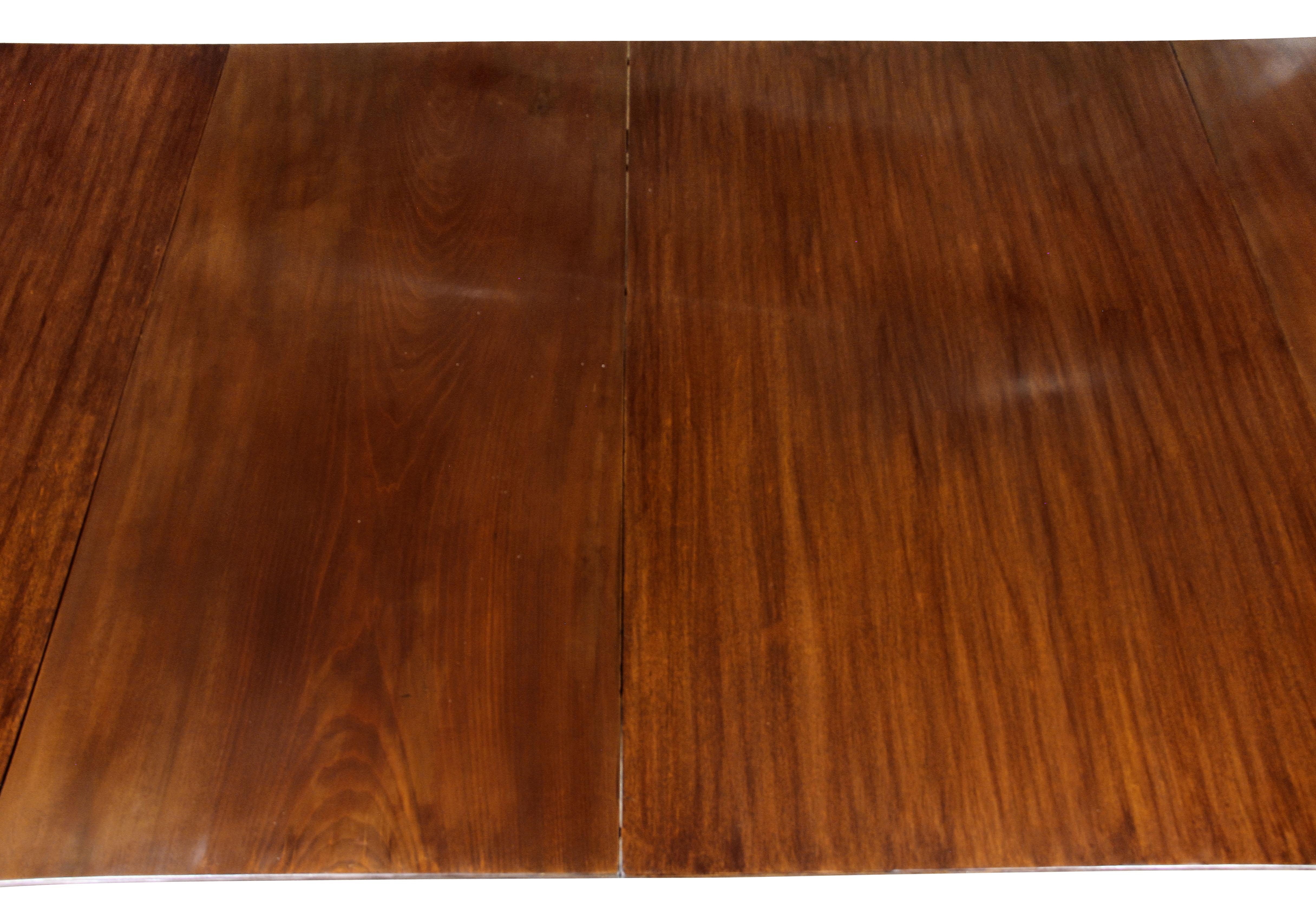George III Mahogany Four Pedestal Dining Table 1