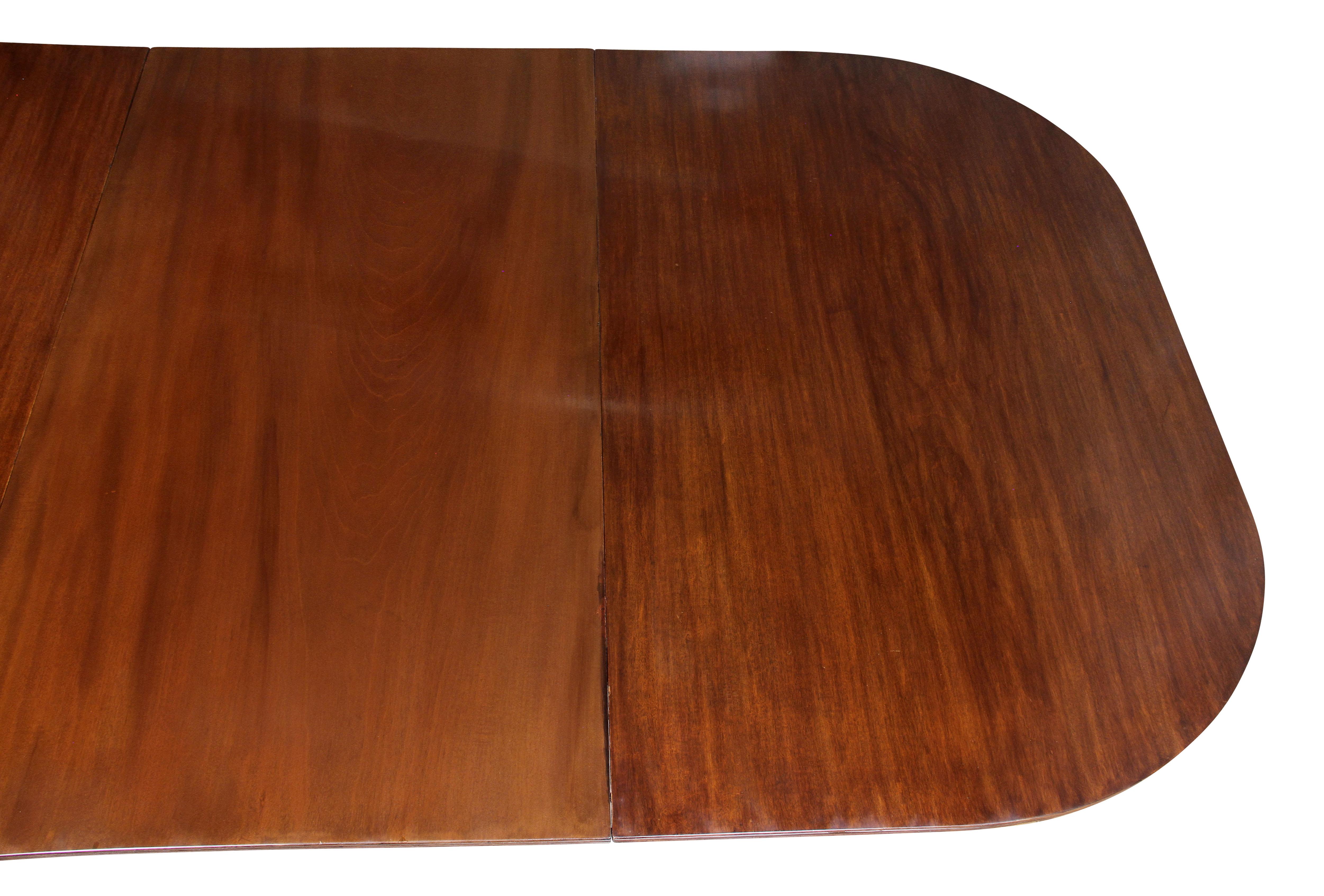 George III Mahogany Four Pedestal Dining Table 3