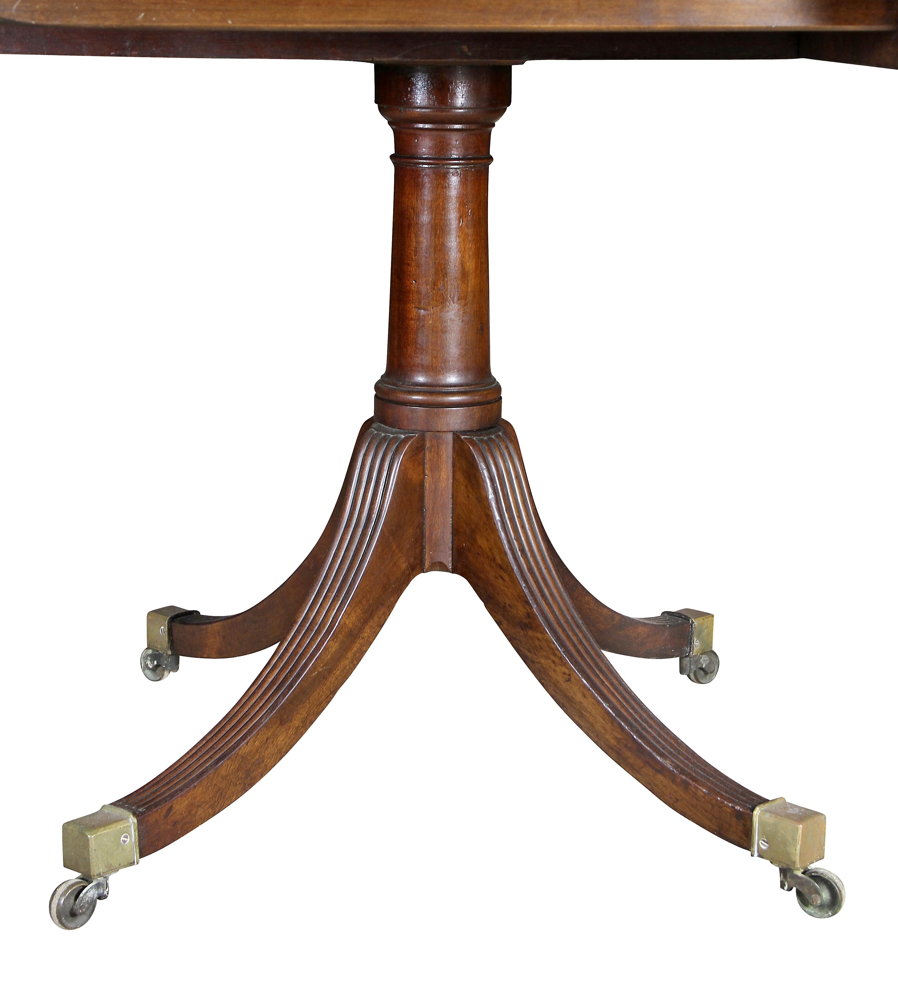 George III Mahogany Four Pedestal Dining Table 4