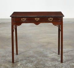 George III Mahogany Fretwork Side Table