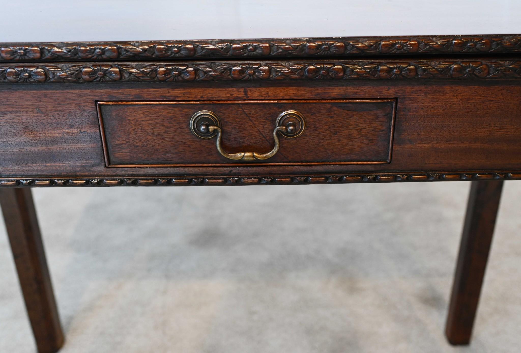 George III Mahogany Games Table Card 1880 For Sale 2