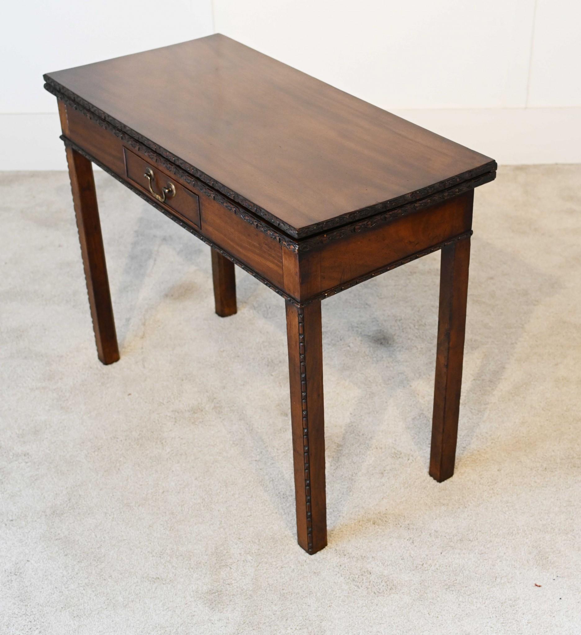 George III Mahogany Games Table Card 1880 For Sale 3