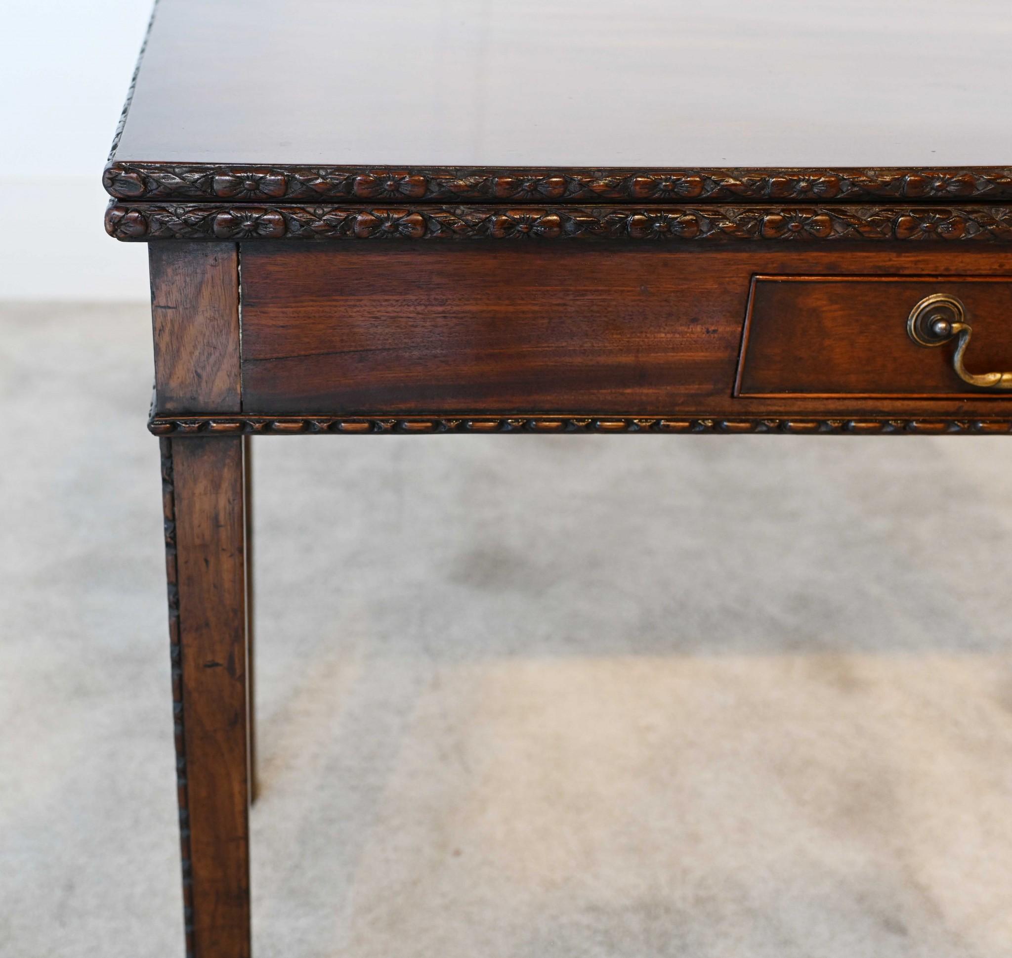 George III Mahogany Games Table Card 1880 For Sale 4