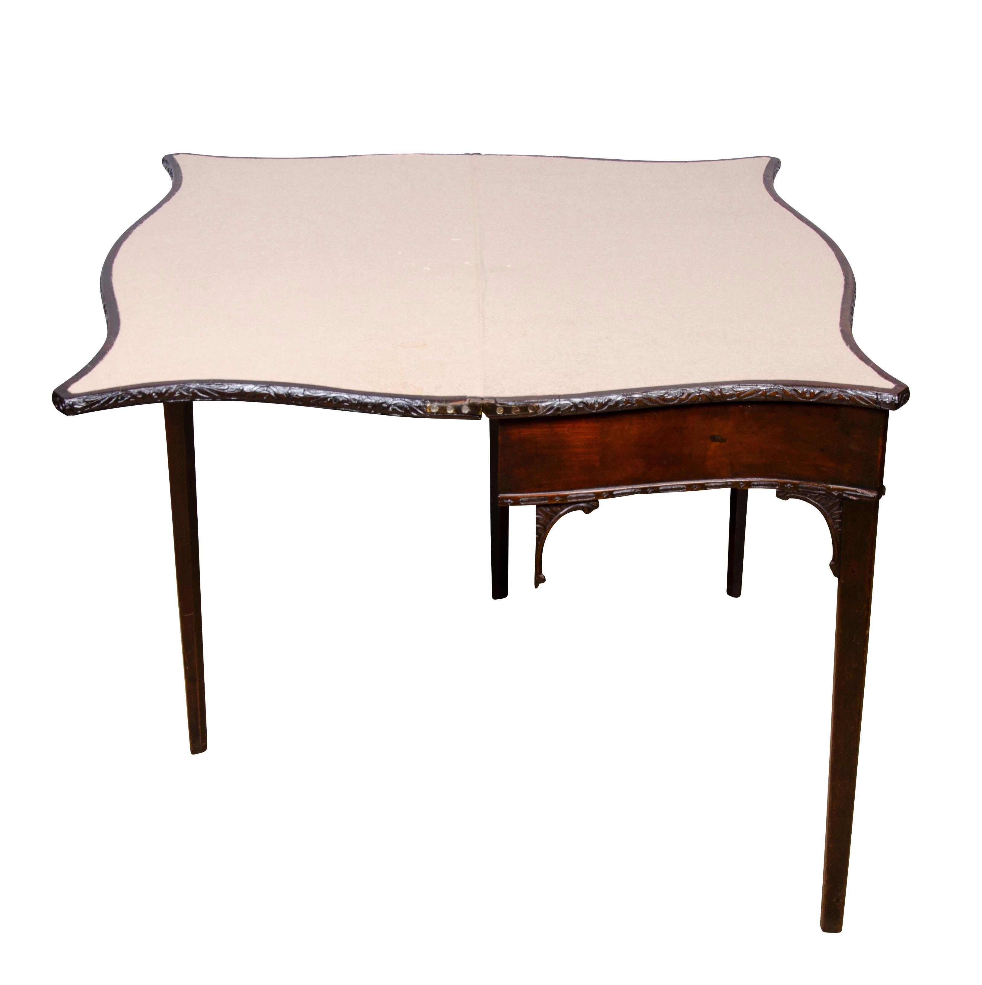George III Mahagoni Spieltisch im Zustand „Gut“ im Angebot in Essex, MA