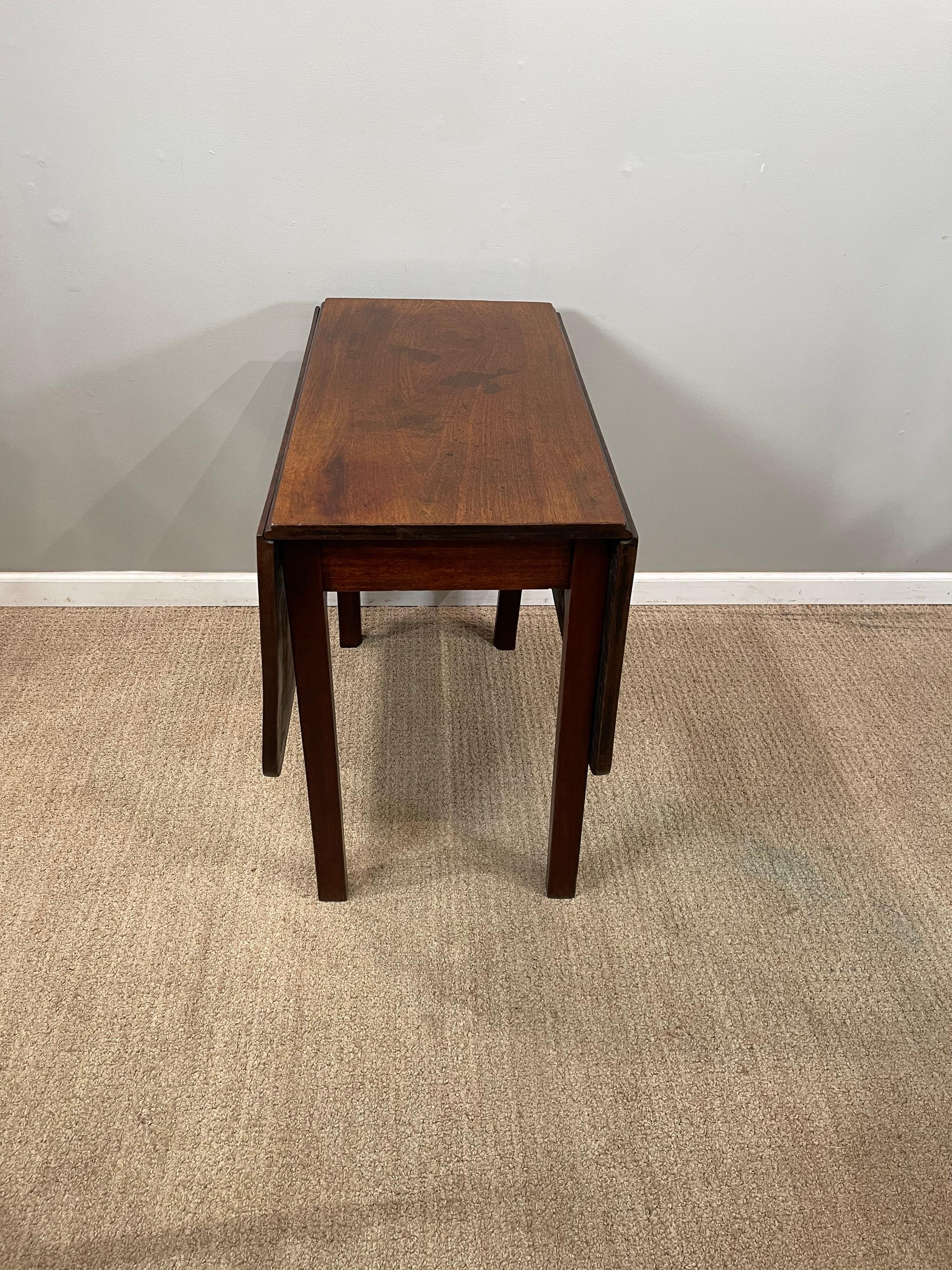 rectangular antique drop leaf table