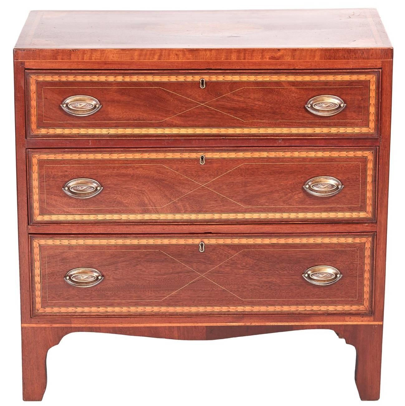 George III Mahogany Inlaid Chest of Drawers