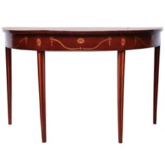 George III Mahogany Inlaid Console Table