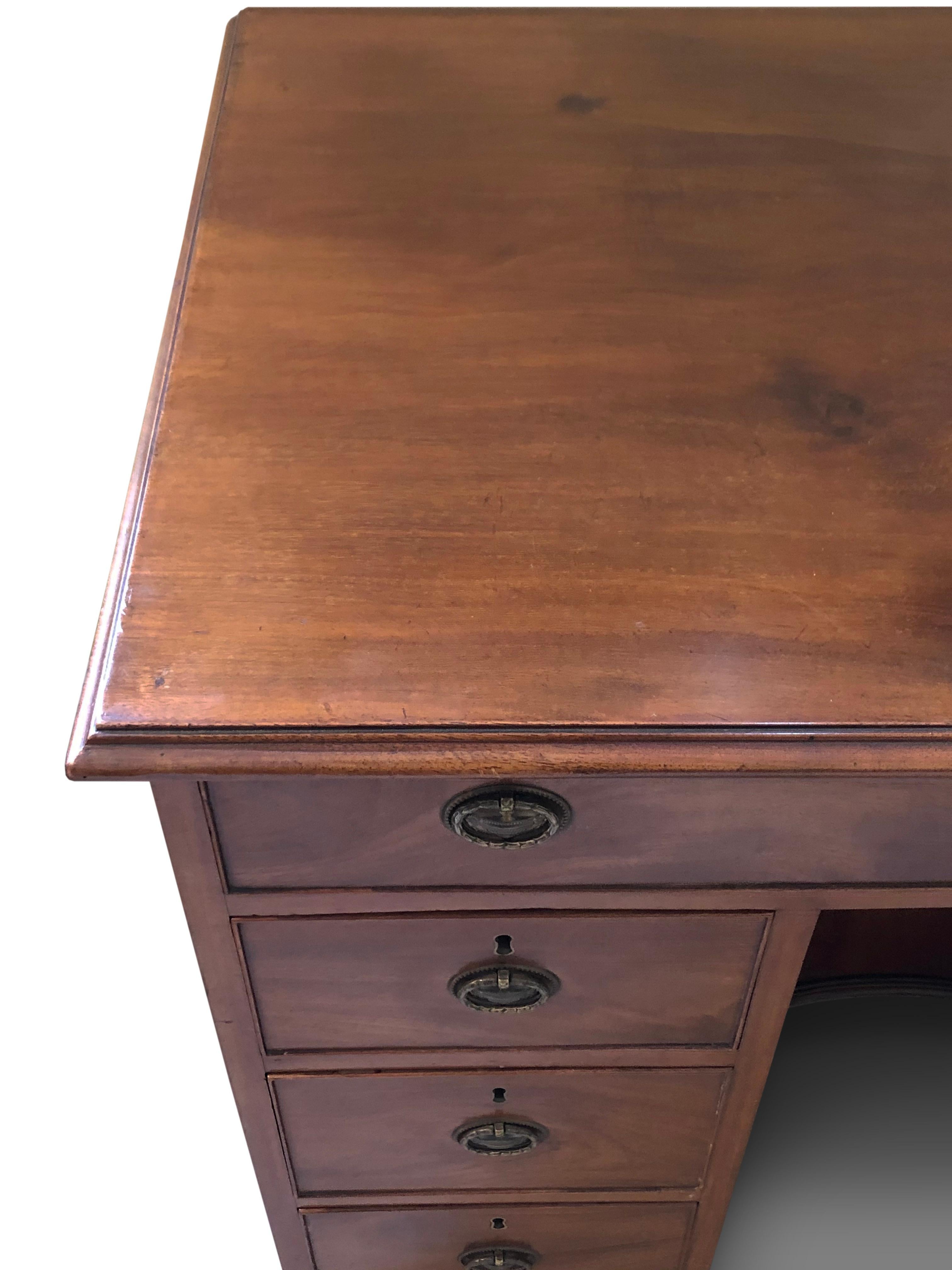 Woodwork Kneehole Desk , Mahogany George III For Sale