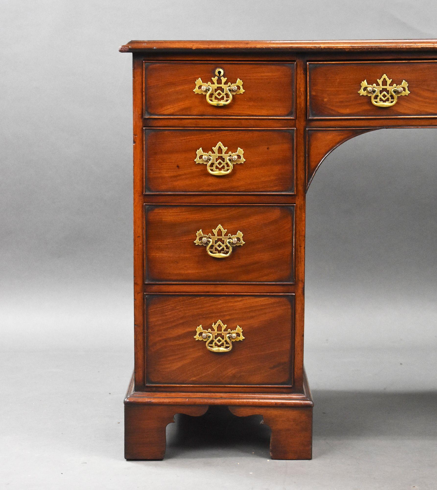 George III Mahogany Kneehole Desk 1