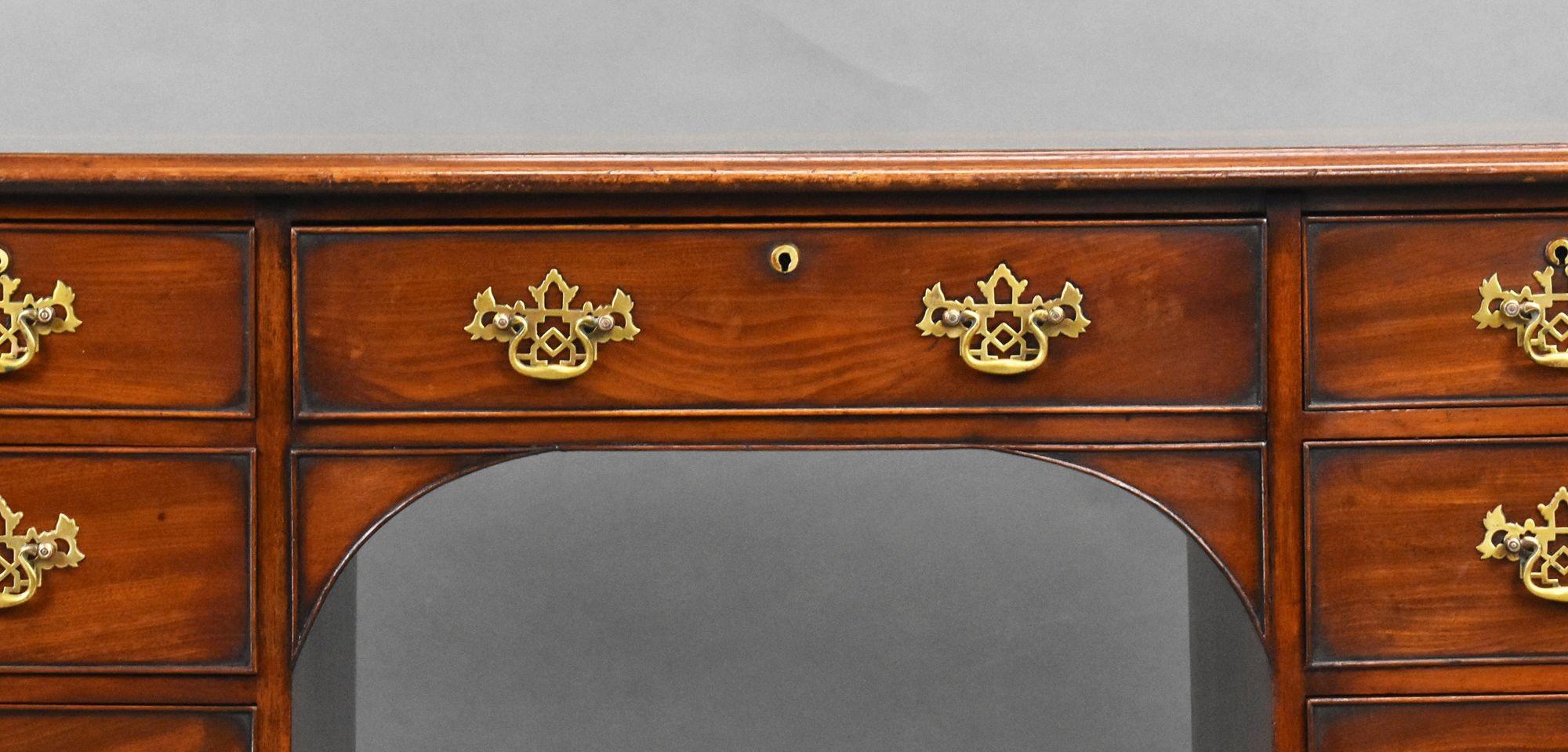 George III Mahogany Kneehole Desk 2