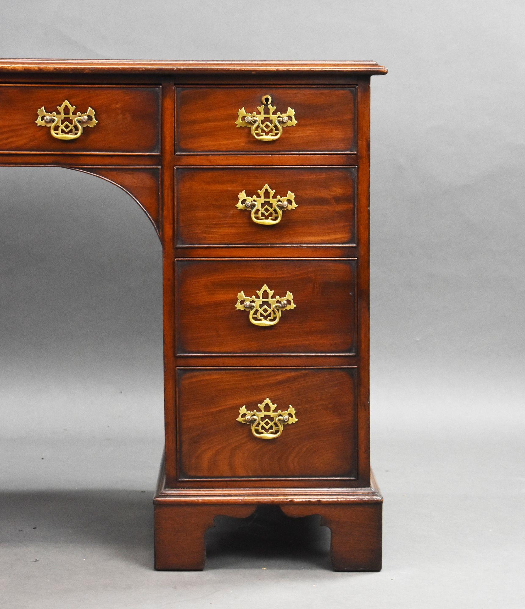 George III Mahogany Kneehole Desk 3