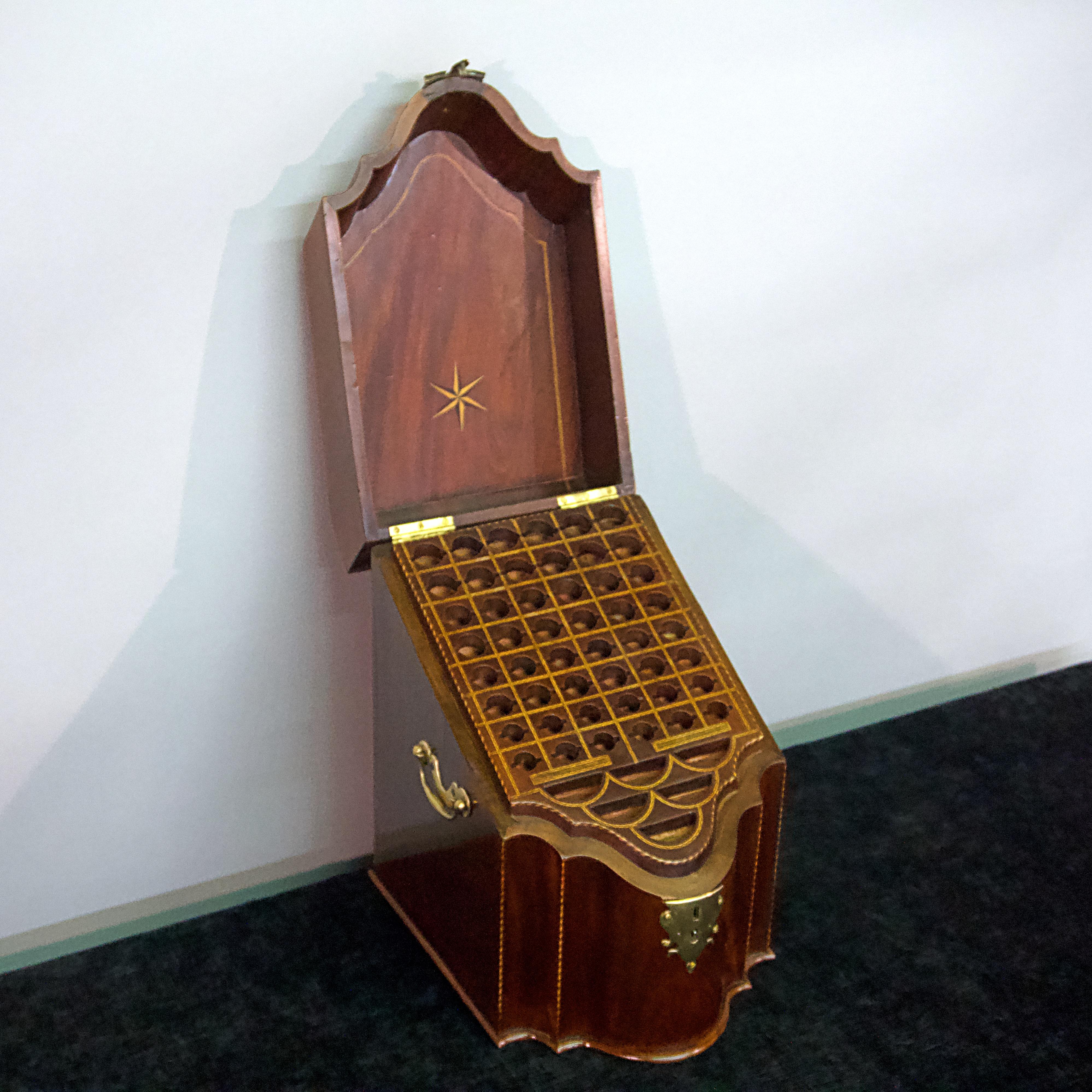 Polished George III Mahogany Knife Box For Sale