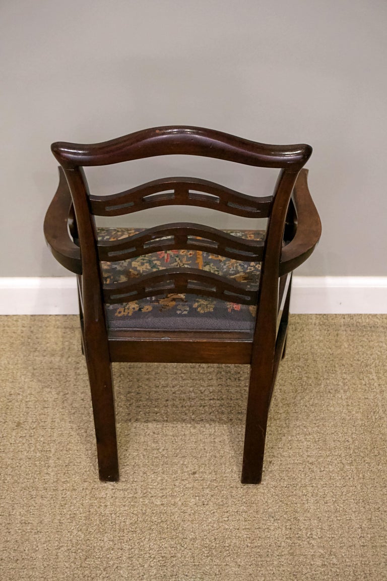III Mahogany Ladder Back Childs Armchair For Sale at 1stDibs
