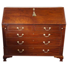 Antique English Georgian Mahogany Lancashire Bureau, George III Circa 1820